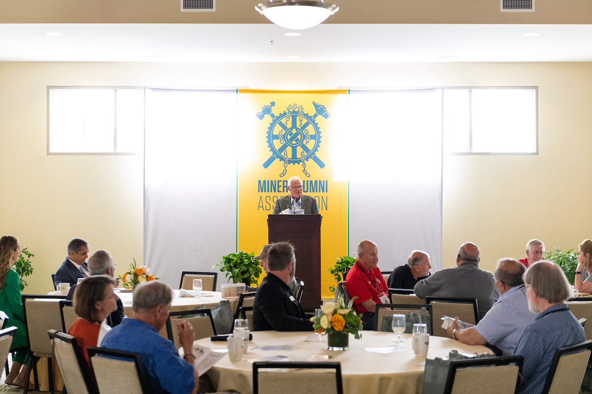 Miner Alumni Association gathering in the Hasselmann Alumni House.